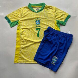 Brazil National Team Yellow and Green Soccer Jersey